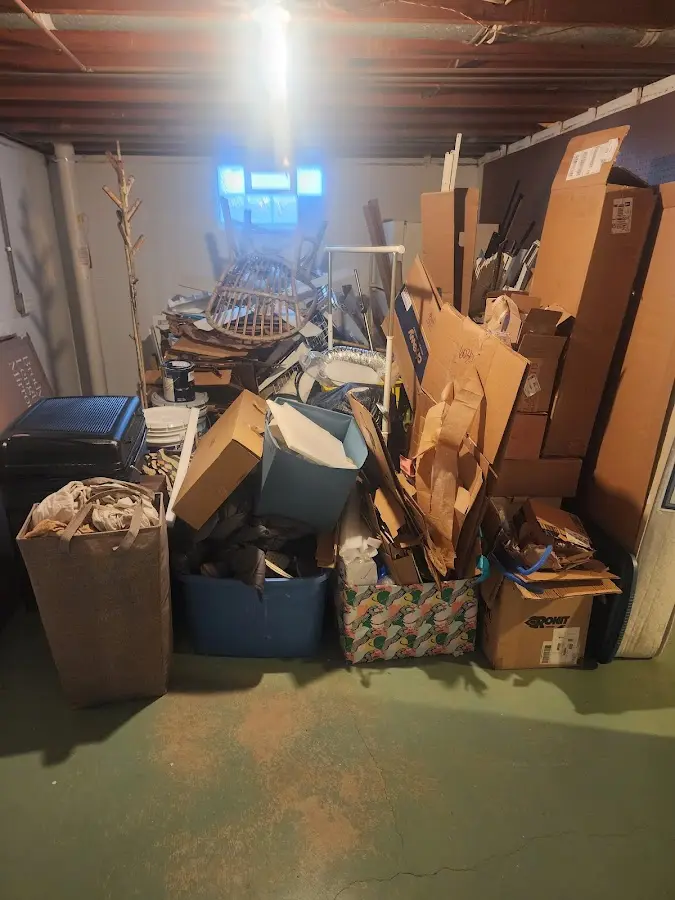 Roll-off dumpster container at job site for Yard Waste Dumpster Rental in Austintown